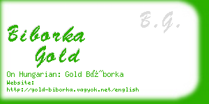 biborka gold business card